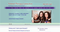Desktop Screenshot of feministtherapy.org
